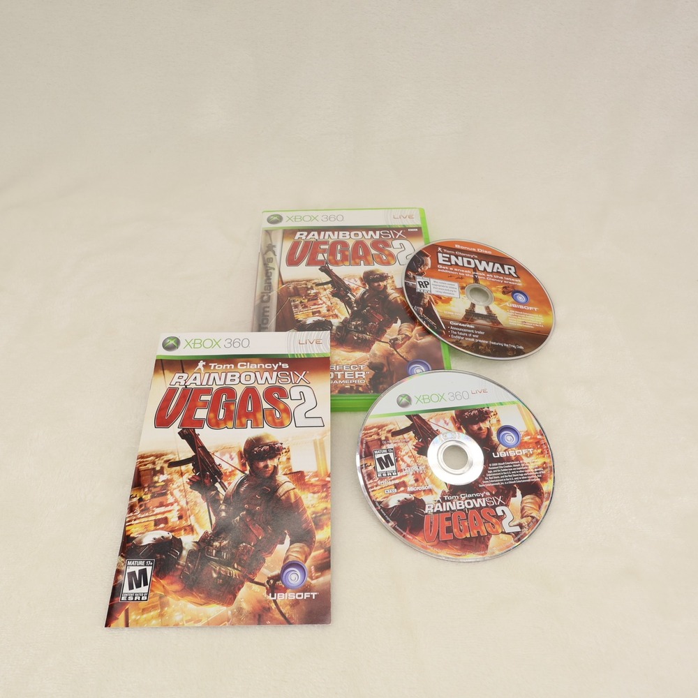 Tom Clancy's Rainbow Six Vegas 2 Xbox 360 Game with Bonus Disc Ubisoft 2008